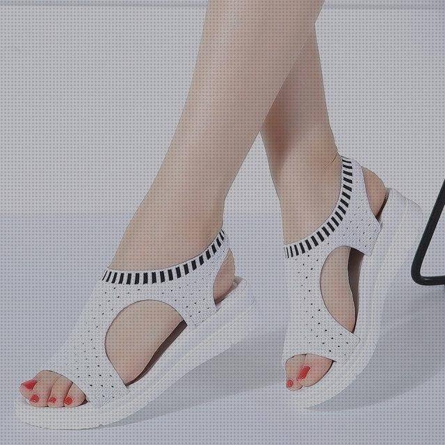 Las mejores chanclas calzado blanco cómodo de mujer sandalias con plataforma